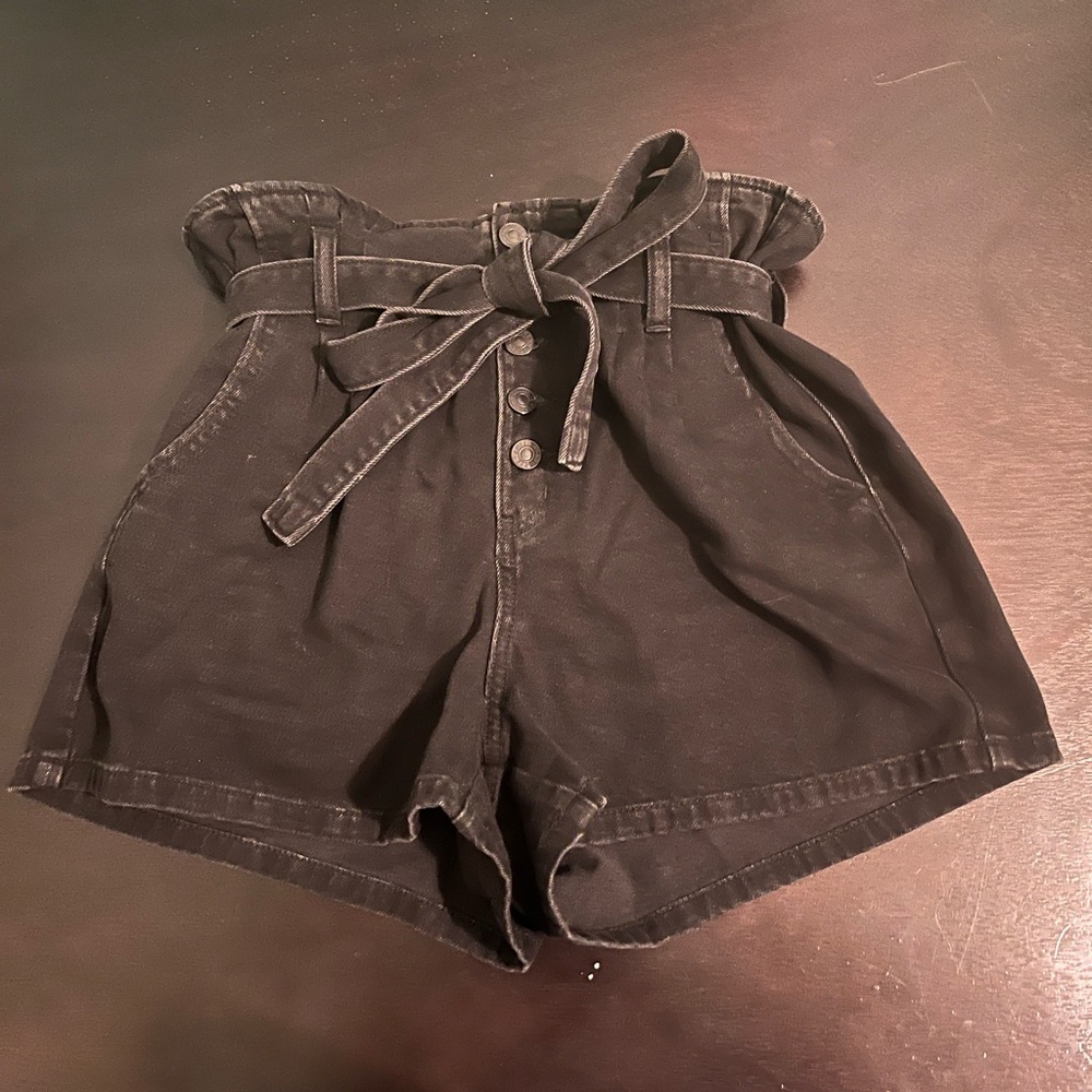Black Jean Shorts